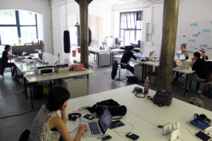 Open office layout for modern startup.