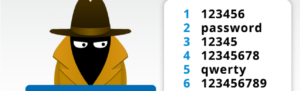 Infographic of 10 worse passwords of 2013.