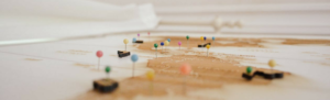 Mobile punch locations displayed on map using pins to represent Fingercheck's new daily details feature displaying real punch locations.
