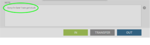 Employee leaves punch note in Fingercheck web portal.