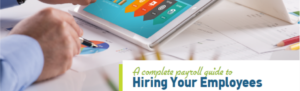 Employer uses tablet to review Fingercheck's tips on how to prepare for running your first payroll.