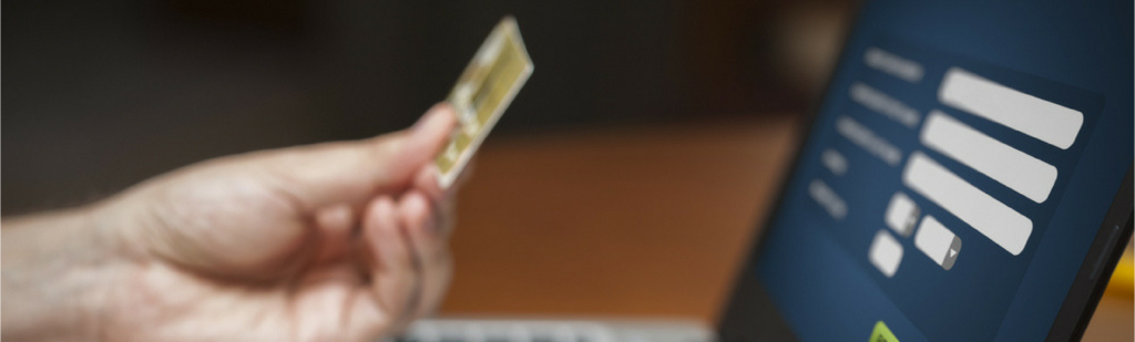 Online shopper enters their paycard's details online.