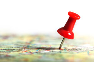 Pin marks Indiana and Tennessee in U.S. map representing the states where Fingercheck payroll is available.