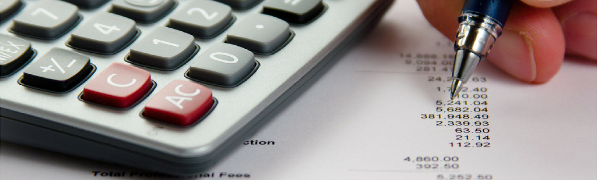 calculator on the table