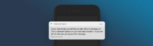 Alerts when employees go out jobsite