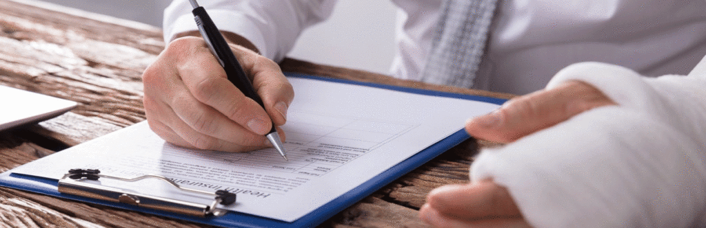 person signing document