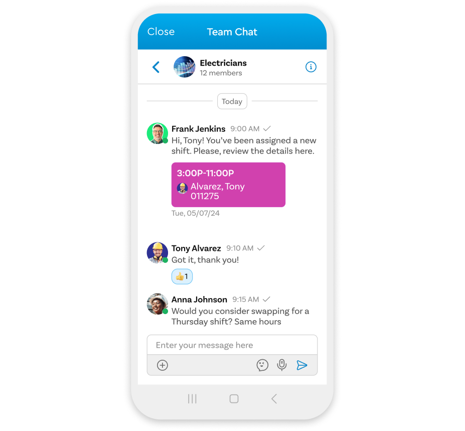 Instantly connect with your deskless workforce
